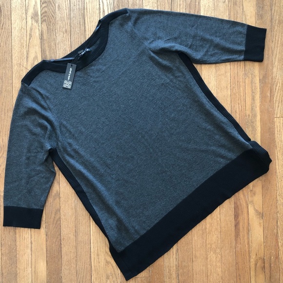 Cable \u0026 Gauge Sweaters | Cable \u0026 Gauge 34 Sleeve Boatneck Greyblack Tunic Sweater Size 1x | Color: Black/Gray | Size: 1x | Fernflower717's Closet